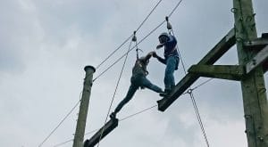 Ropes-Training im Hochseilgarten